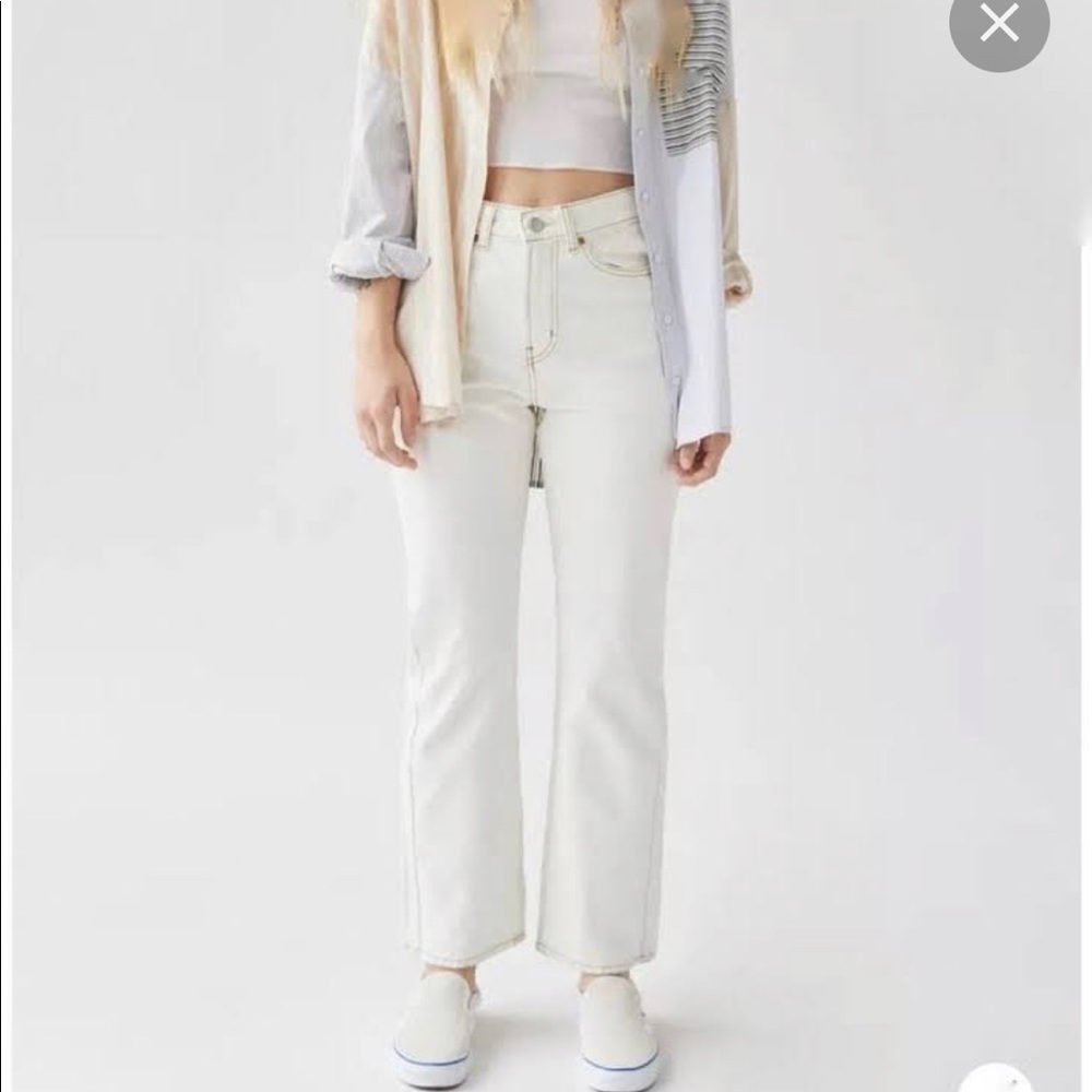 Urban Outfitters BDG Highwaisted Cowboy Jeans in Cream